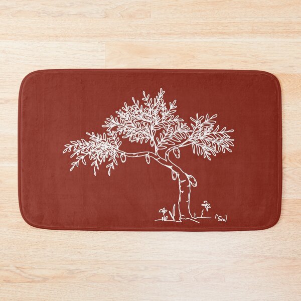 Item preview, Cacao Tree, Line Drawing Symmetric Minimalist Aesthetic Natural Design Rusty Red designed and sold by SWSandraWechner.