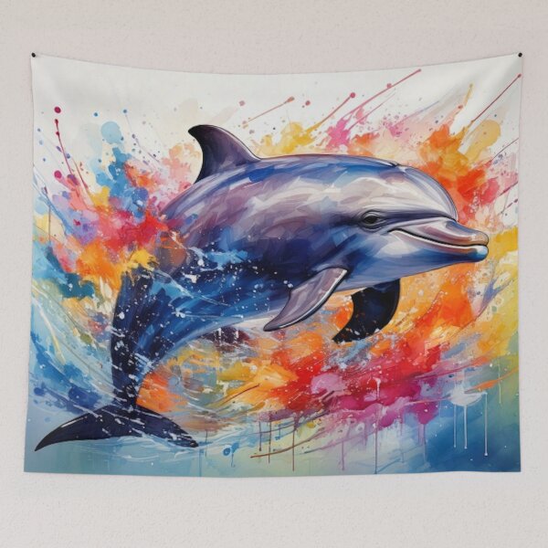 Artikelvorschau, Delfinkunst – Aquarell-Naturkunst – Ozean – Meerestiere entworfen und verkauft von CattlettArt.