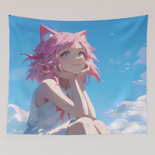 Item preview, Shikimori Micchon Shikimori Cutie Anime Summer Pink Sky Soft Cheer designed and sold by Tokyonomad.