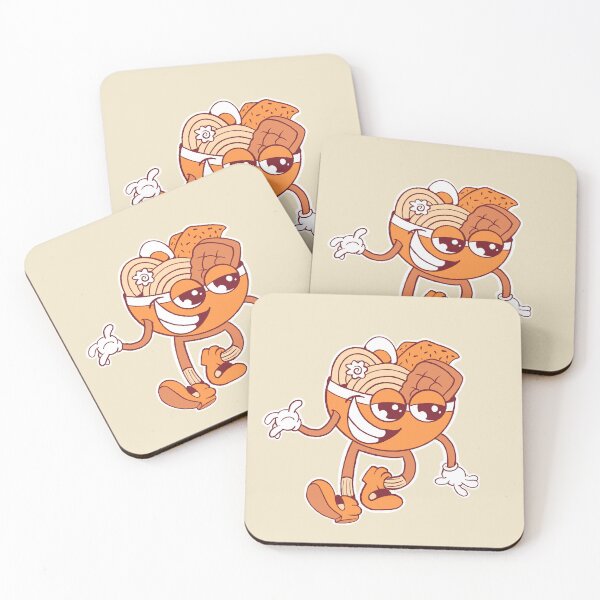 Item preview, Ramen Noodle Bowl retro mascot cartoon character designed and sold by Derailed-Drips.