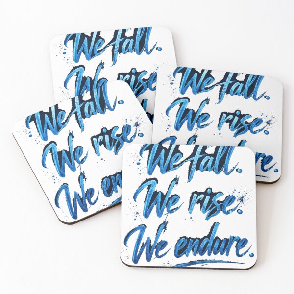 Item preview, We Fall We Rise We Endure – Resilience Quote | Motivational Strength Design Blue designed and sold by Mirgonhood.