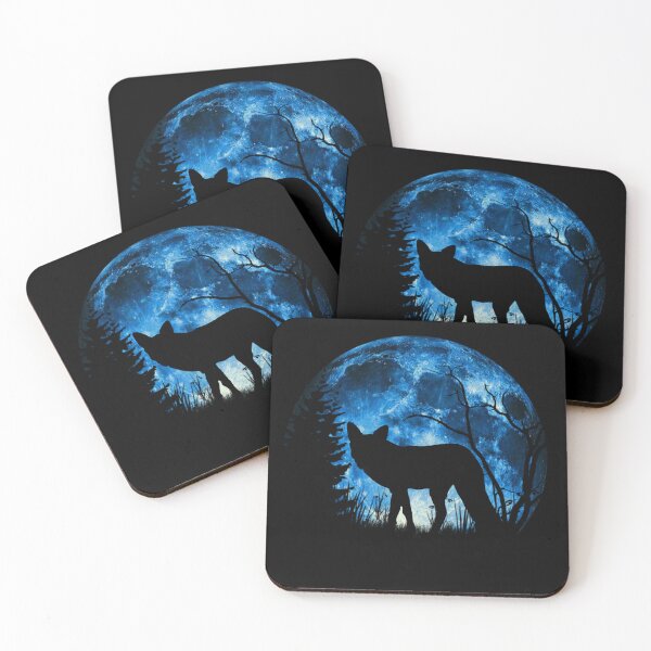 Item preview, Blue Moon Forest Fox Silhouette Aesthetic Design designed and sold by StyleBloomes.