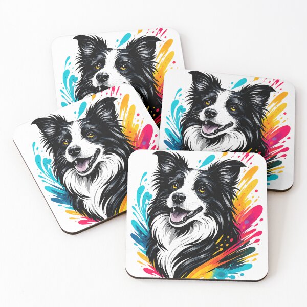 Item preview, Colorful Border Collie Splash Art designed and sold by GMACgraphicsCo.