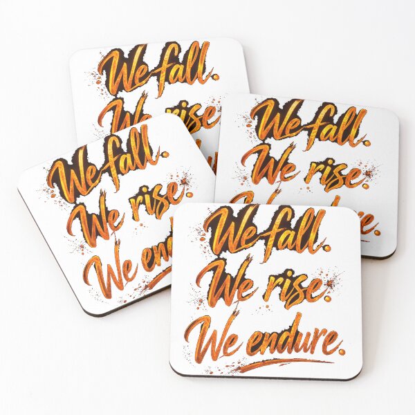 Item preview, We Fall We Rise We Endure – Resilience Quote | Motivational Strength Design Orange designed and sold by Mirgonhood.