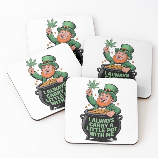 Item preview, Retro Riso Leprechaun with Cannabis Leaf designed and sold by Bloomkept.