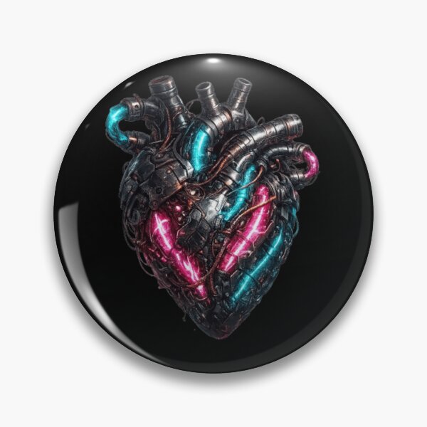 Item preview, Cyberpunk Mechanical Heart Neon Glowing Bio-Organic Mecha Art designed and sold by ArpitDev.