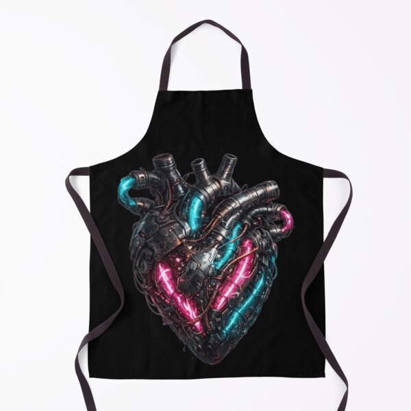 Item preview, Cyberpunk Mechanical Heart Neon Glowing Bio-Organic Mecha Art designed and sold by ArpitDev.