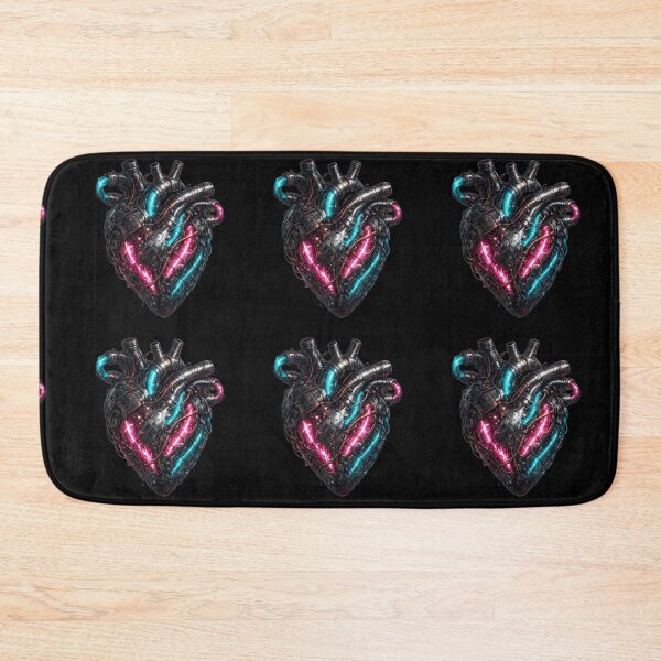 Item preview, Cyberpunk Mechanical Heart Neon Glowing Bio-Organic Mecha Art designed and sold by ArpitDev.