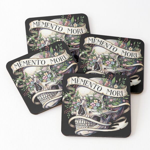 Item preview, Memento Mori Skull Flowers Dead Leaves and Flowers designed and sold by nuel-art.