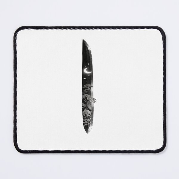 Item preview, Moonwave Blade — Minimal Japanese Sword Art | Katana-Inspired Lunar Ocean Design | Samurai Aesthetic Graphic Print designed and sold by SketchSyndicate.