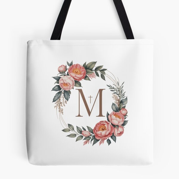 Item preview, Marian Catholic M & Faith Cross Floral Women Religious designed and sold by PunkNation-Arts.