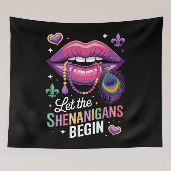 Item preview, Mardi Gras Lip Women Girl Fleur De Lis designed and sold by PunkNation-Arts.