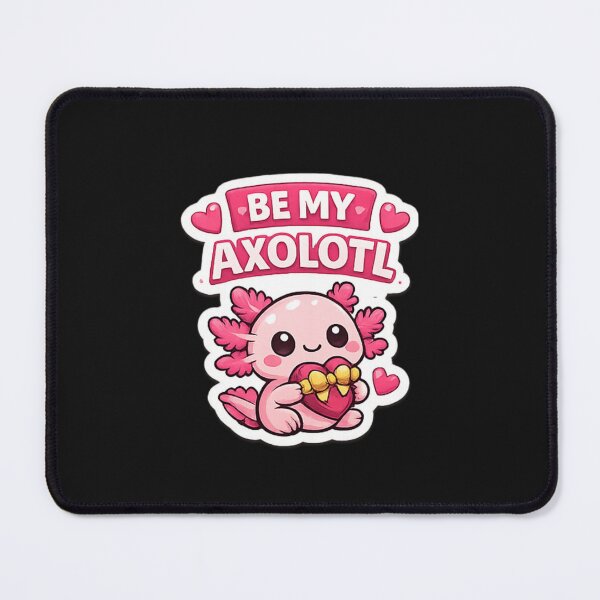 Item preview, Be My Axolotl Cute Kawaii Valentine Pun Romantic Pink Animal Gift designed and sold by Artbysarmina.