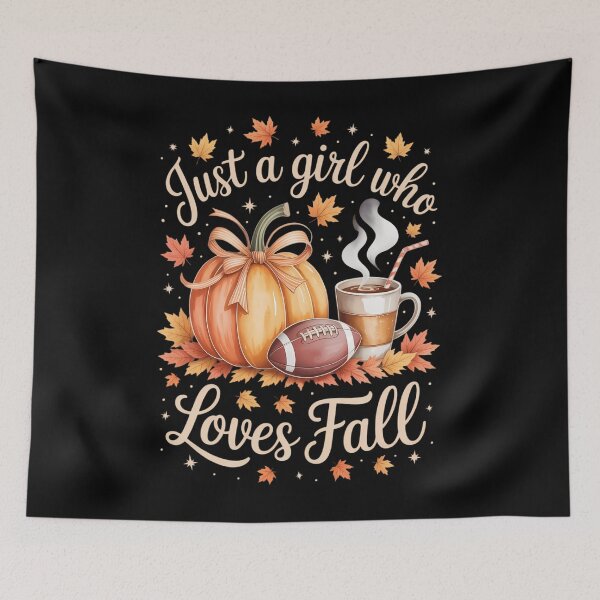 Item preview, Just A Girl Who Loves Fall Pumpkin Cozy Autumn  designed and sold by Moon-Ape.