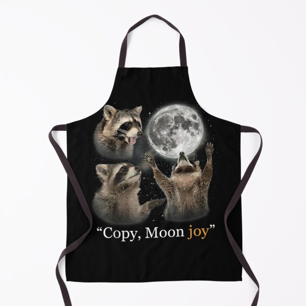 Item preview, Copy Moon Joy Funny Lunar Quote Racoon Howling to The Moon designed and sold by HappyHedgeTees.