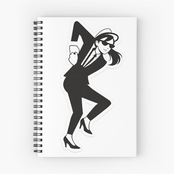 Item preview, Ska Girl Silhouette Sticker – Rude Girl Dance, Black & White Retro Style - the beat, bad manner, the specials designed and sold by PIXEL POP DESIGNS - Beyond the Norm!.
