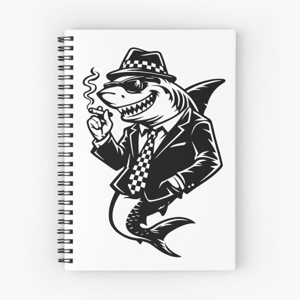 Item preview, Ska Shark – Checkered Two-Tone Rude Boy Ocean Vibes - the beat, bad manner, the specials designed and sold by PIXEL POP DESIGNS - Beyond the Norm!.