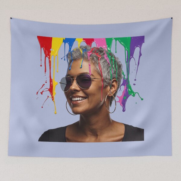 Item preview, Vibrant Color Drip Portrait  designed and sold by Vivid Trace.
