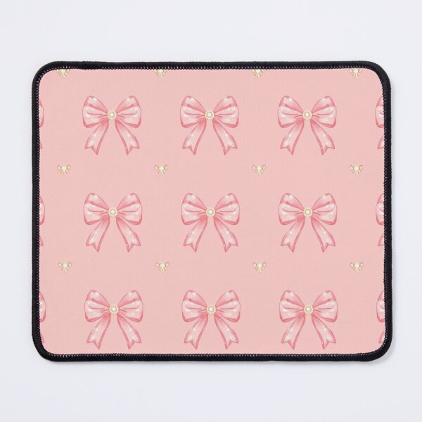 Item preview, Pearl Millennial Light Pink Bows Ribbons Valentine Pink Background designed and sold by burbankdesigns.