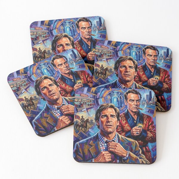Item preview, The Time Traveler’s Burden: Quantum Leap Oil Art designed and sold by Art's Diner.