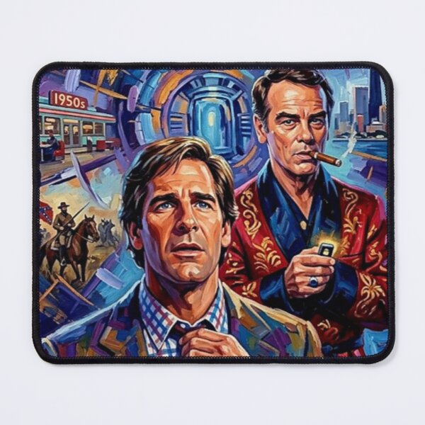 Item preview, The Time Traveler’s Burden: Quantum Leap Oil Art designed and sold by Art's Diner.