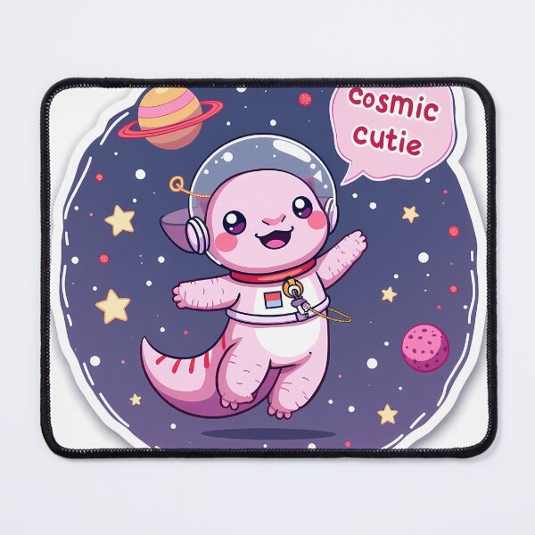 Item preview, Kawaii Axolotl Astronaut Floating With Stars designed and sold by MY CREATIVE SHOP.
