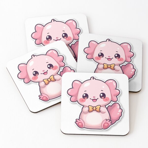 Item preview, Kawaii Axolotl Sticker Pink Pastel Body designed and sold by MY CREATIVE SHOP.