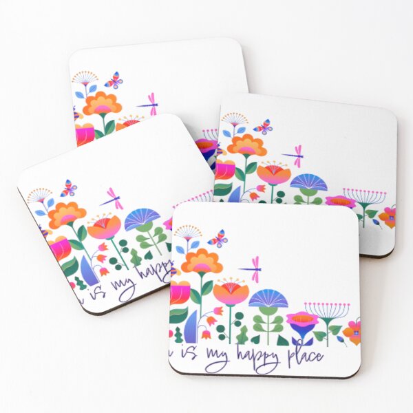 Item preview, my garden is my happy place flowers & butterflies design designed and sold by thelivingrp.