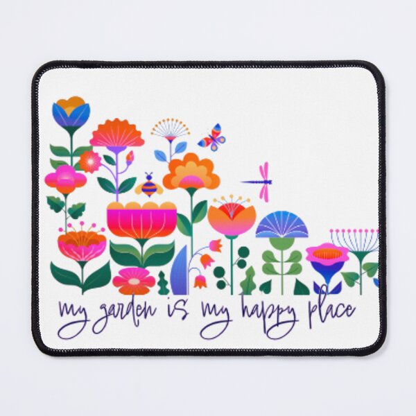 Item preview, my garden is my happy place flowers & butterflies design designed and sold by thelivingrp.