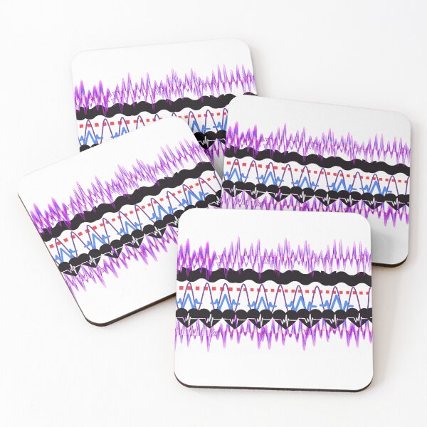Item preview, Copy of Heartbeat  waves  ECG  line abstract art designed and sold by Dew  Drop wear.