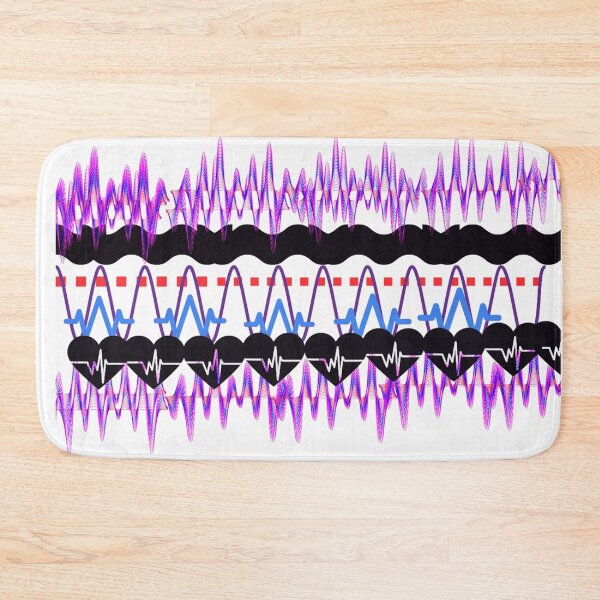 Item preview, Copy of Heartbeat  waves  ECG  line abstract art designed and sold by Dew  Drop wear.