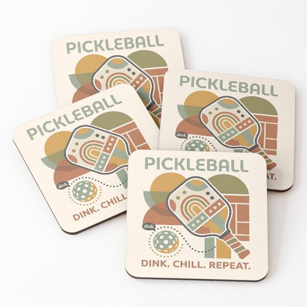Item preview, Pickleball - Dink Chill Repeat – Retro Mid Century Modern Pickleball Abstract designed and sold by CattlettArt.