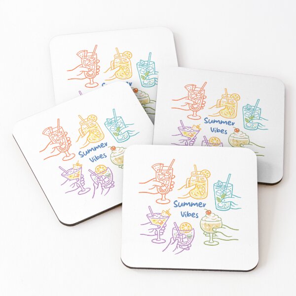 Item preview, Summer Drinks Vibes Cocktail Aesthetic Cute Colorful Beverage Illustration designed and sold by Merchrise.