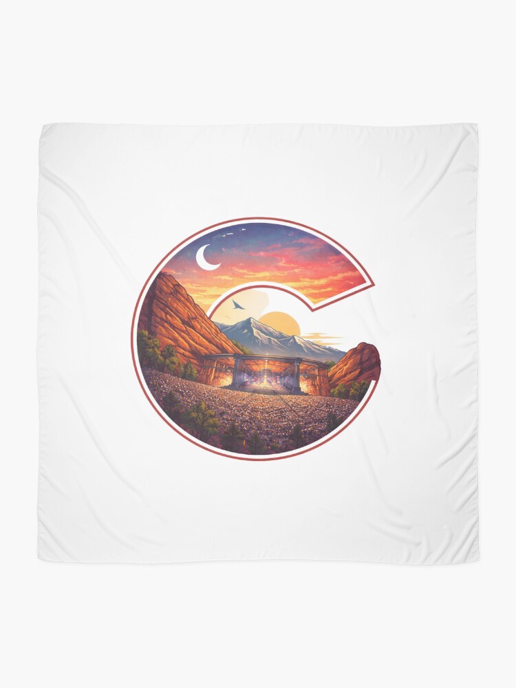 Thumbnail 2 of 3, Scarf, Red Rocks Amphitheater Colorado designed and sold by Entangle2.