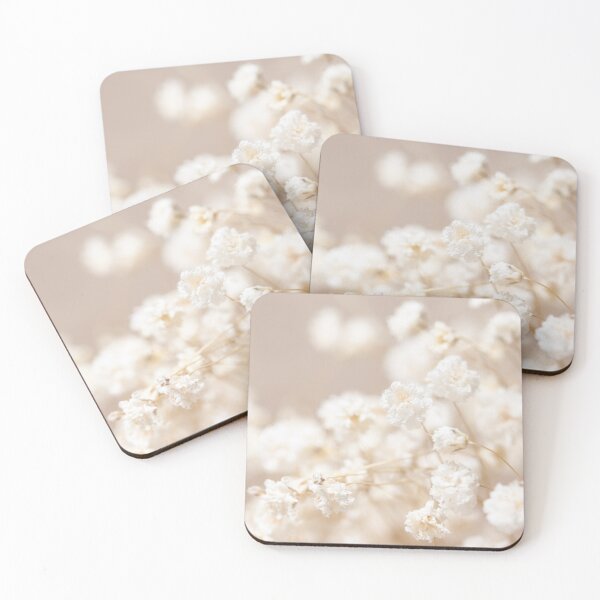 Item preview, Dry beige white gypsophila tiny flowers macro with bokeh background designed and sold by TanalyFlowers.