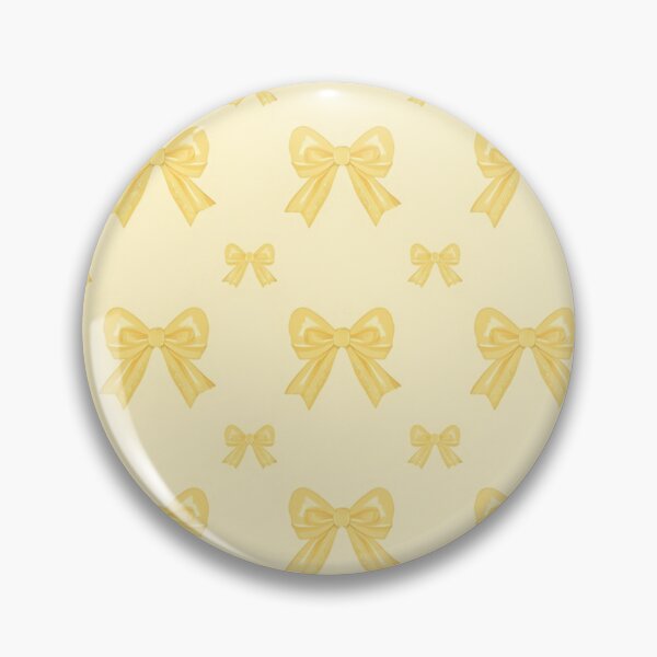 Item preview, Light Pastel Baby Yellow Bows Ribbons on Light Yellow Background designed and sold by burbankdesigns.