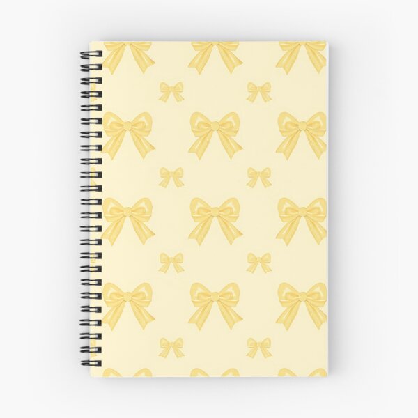 Item preview, Light Pastel Baby Yellow Bows Ribbons on Light Yellow Background designed and sold by burbankdesigns.