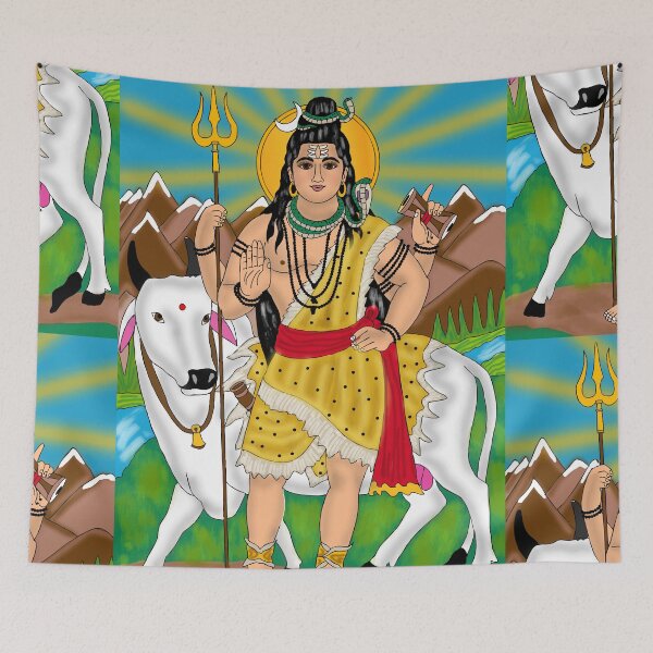 Item preview, Mahadev Sacred Art Design – Shiva Cosmic Power Illustration designed and sold by Harshit_Digital_Arts.