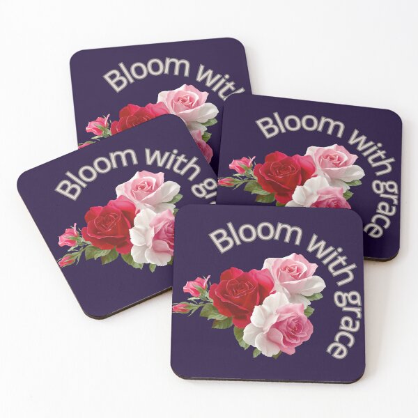 Item preview, Bloom With Grace Floral Roses Quote Design designed and sold by SolutionsArt.