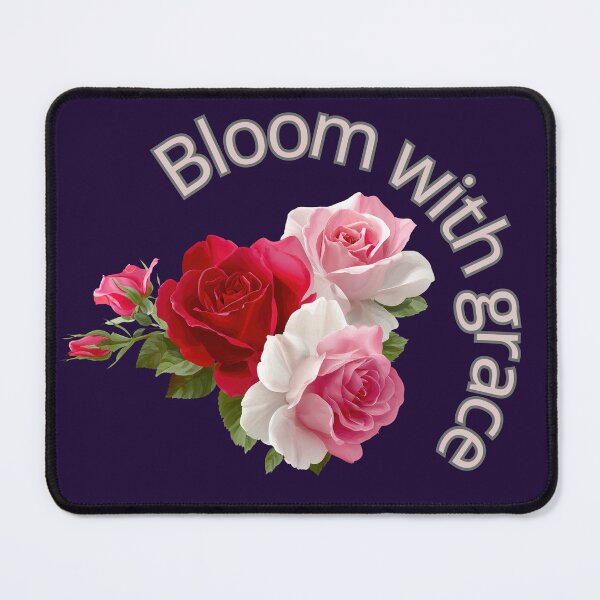 Item preview, Bloom With Grace Floral Roses Quote Design designed and sold by SolutionsArt.