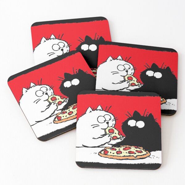 Item preview, Cute Black and White Cats Eating Pizza Funny Food Cat Design designed and sold by Meow-Attitude.