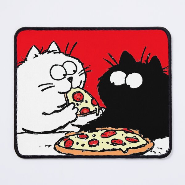 Item preview, Cute Black and White Cats Eating Pizza Funny Food Cat Design designed and sold by Meow-Attitude.