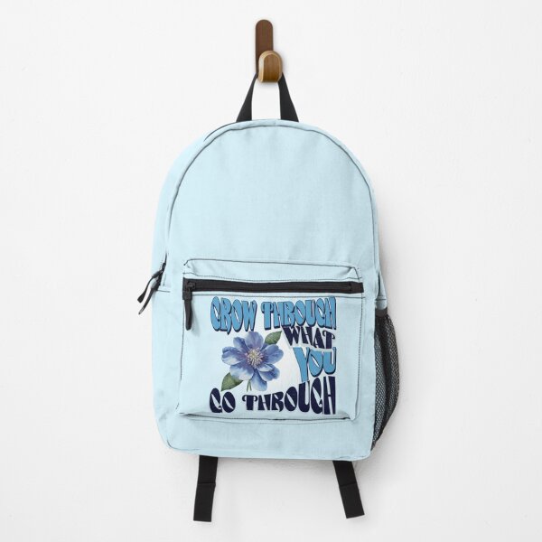 Item preview, Grow Through What You Go Through Blue Floral Graphic designed and sold by PriyaMagic.