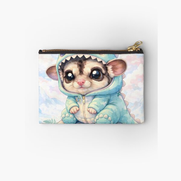 Item preview, Tiny Dino Glider – Kawaii Pastel Sugar Glider designed and sold by OneStepFromArt.