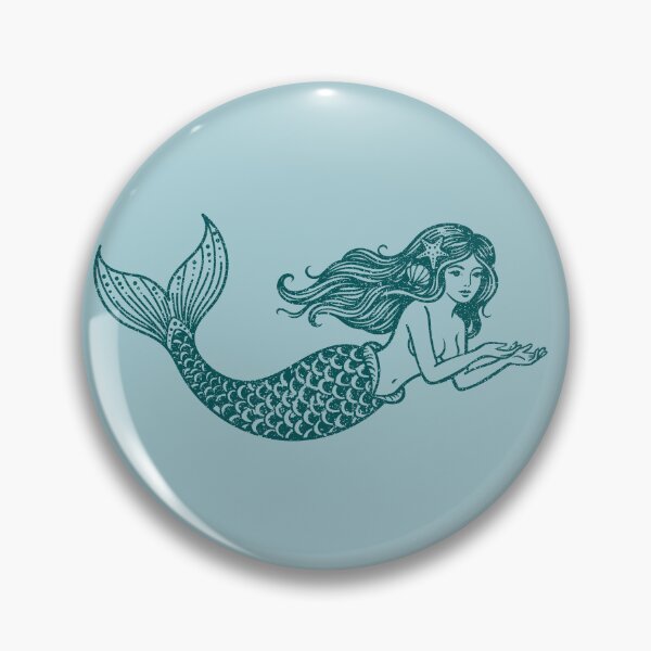 Item preview, Woodcut Mermaid  designed and sold by Texterns.