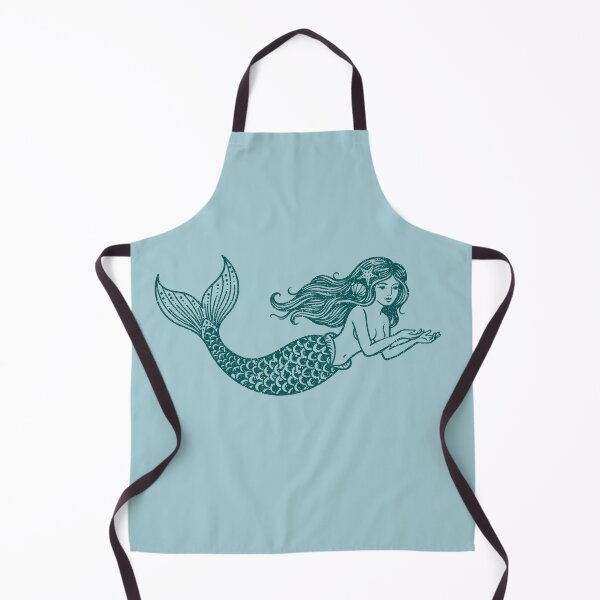 Item preview, Woodcut Mermaid designed and sold by Texterns.