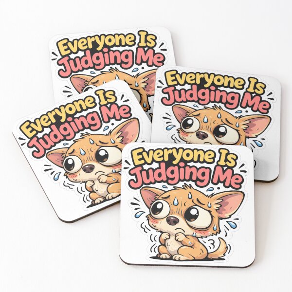 Item preview, Nervous Dog Social Anxiety Funny Gift Sticker designed and sold by Gentlestate.