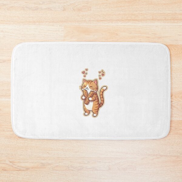 Item preview, Cute Orange Cat Eating Sweet Churros Illustration designed and sold by NoopnyangStudio.