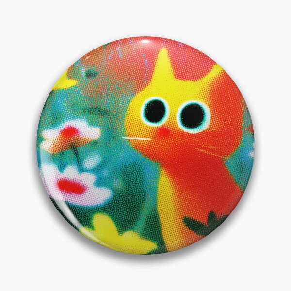 Item preview, Cute Cat in Flower Field Aesthetic Kawaii Nature Design designed and sold by Meow-Attitude.
