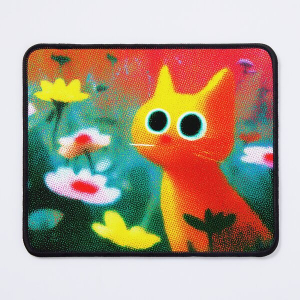 Item preview, Cute Cat in Flower Field Aesthetic Kawaii Nature Design designed and sold by Meow-Attitude.